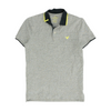 American Eagle Gray Solid Short Sleeve Polo – Image 1