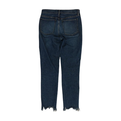 Blue Solid Mid Rise Jeans
