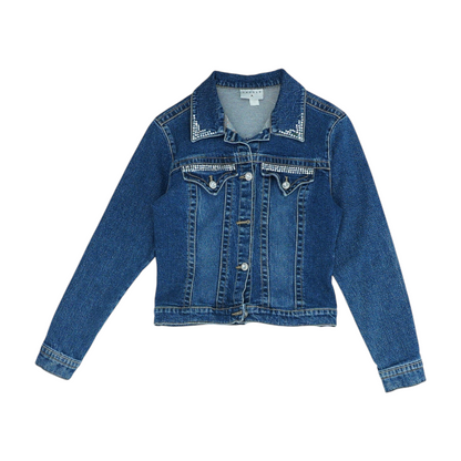 Vintage Navy Solid Denim Jacket
