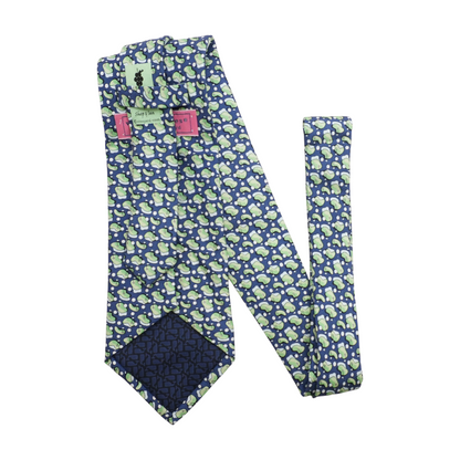 Navy Print Neck Tie