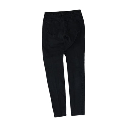 Black Mid Rise Skinny Leg Jeans