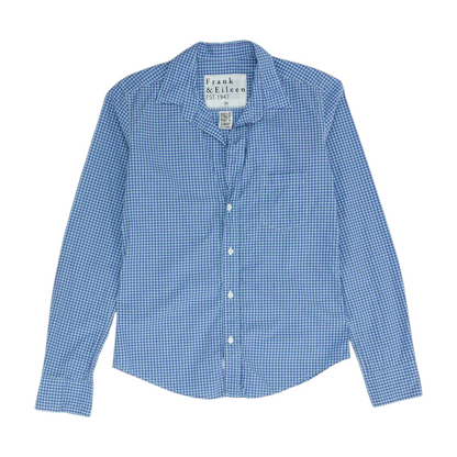 Blue Check Button Down