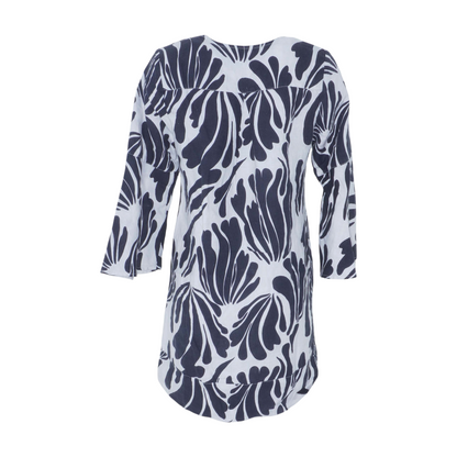 Navy Petite Abstract Mini Dress