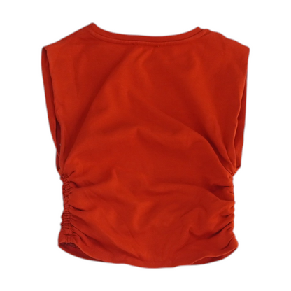 Red Cropped Blouse