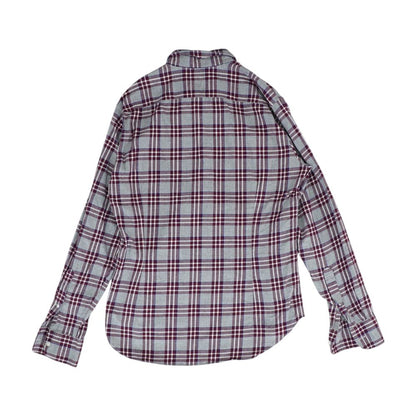 Gray Plaid Long Sleeve Button Down