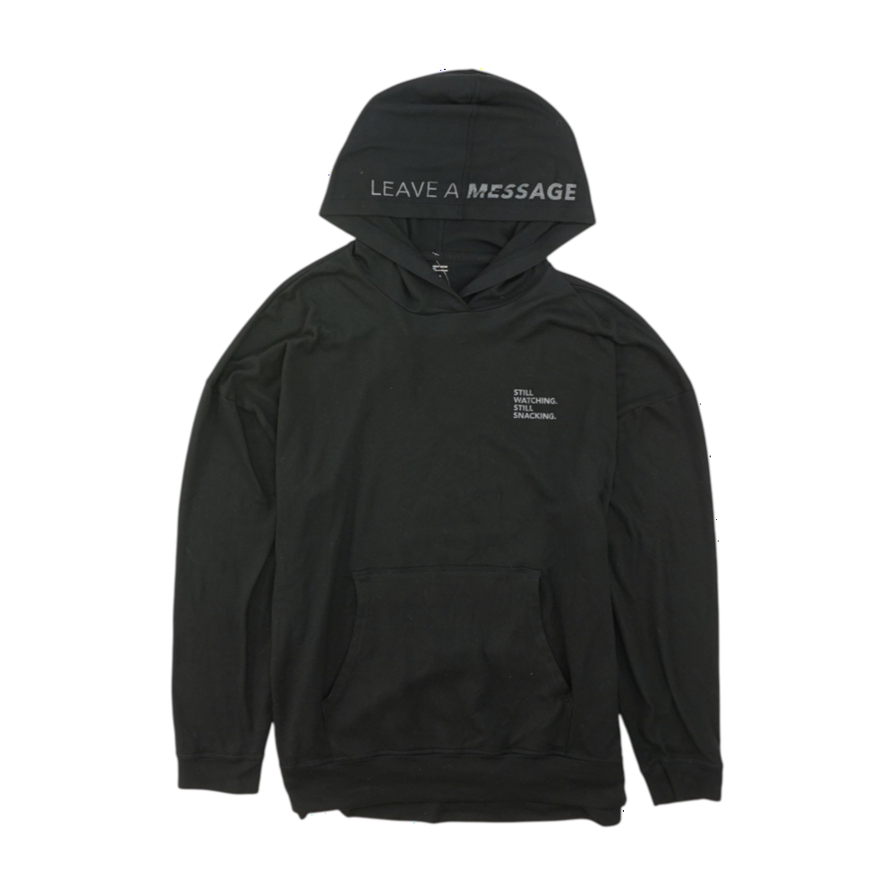 Black Solid Hoodie Pullover