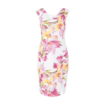 White Floral Midi Dress
