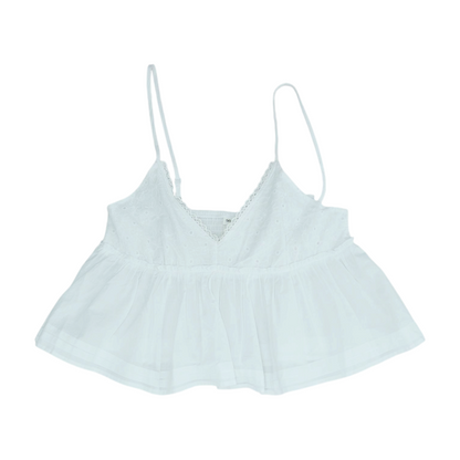 White Cropped Blouse