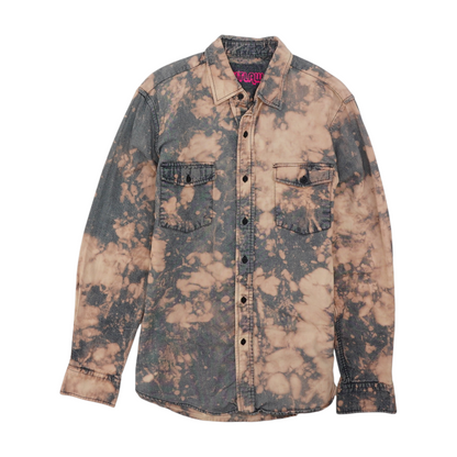 Pink Tie-Dye Long Sleeve Button Down