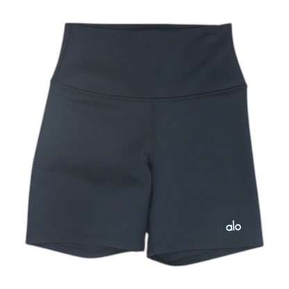 Black Solid Active Shorts