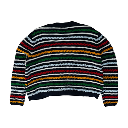 Multi Striped Cardigan Sweater