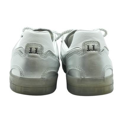 Silver Low-Top Athletic Shoes