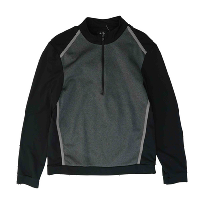 Gray Color Block 1/4 Zip Pullover