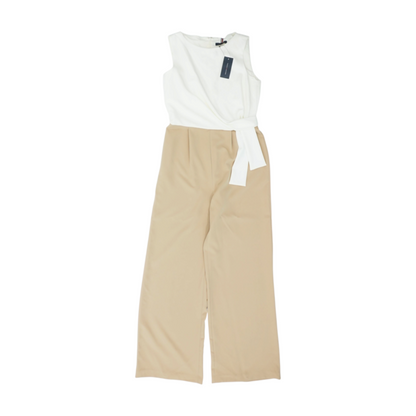 Tan Color Block Jumpsuit