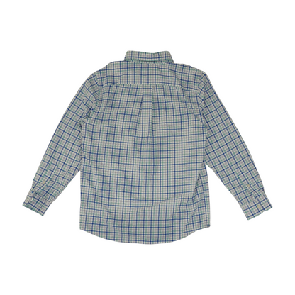 Blue Plaid Long Sleeve Button Down