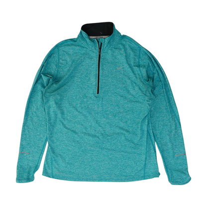 Blue Solid 1/4 Zip Pullover