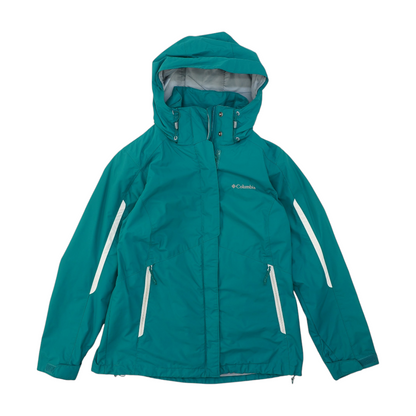 Turquoise Solid Rain Jacket