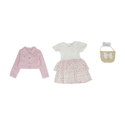 White Floral Short Sleeve Set