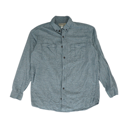 Blue Tall Solid Flannel Button Down