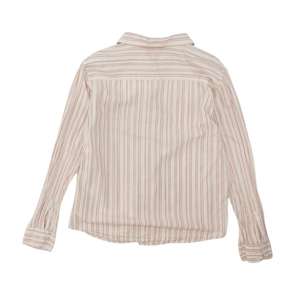 White Striped Long Sleeve Button Down
