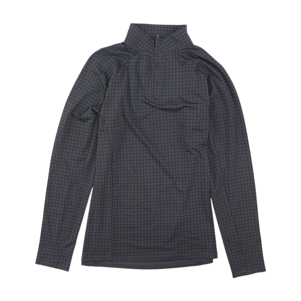 Gray Check 1/4 Zip Pullover