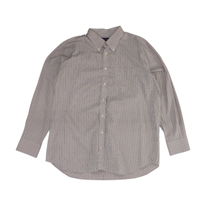 White Check Long Sleeve Button Down