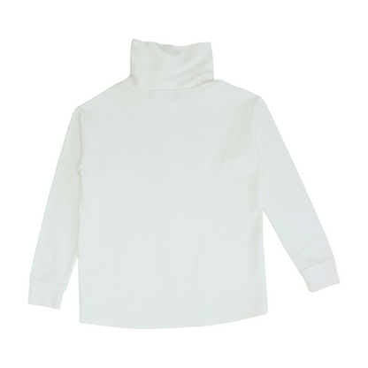 White Solid Pullover Sweater