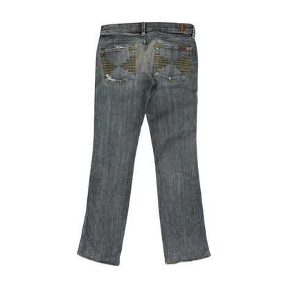 Blue Mid Rise Bootcut Jeans