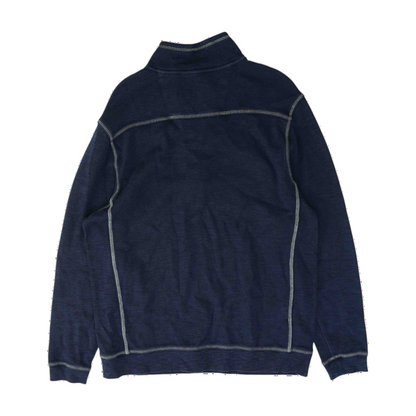 Navy Solid 1/4 Zip Pullover
