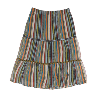 Multi Striped Midi Skirt