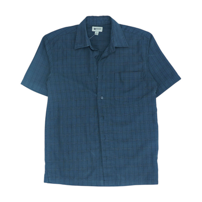 Black Plaid Short Sleeve Button Down