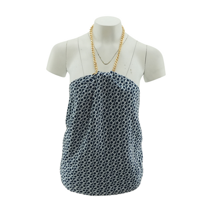 Blue Graphic Blouse