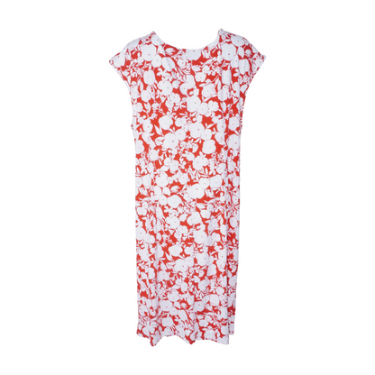 Red Plus Print Midi Dress