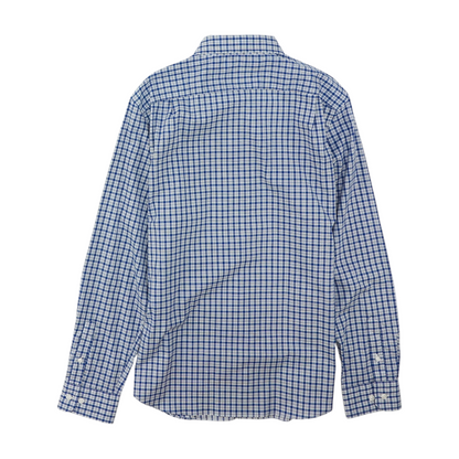 Blue Plaid Long Sleeve Button Down