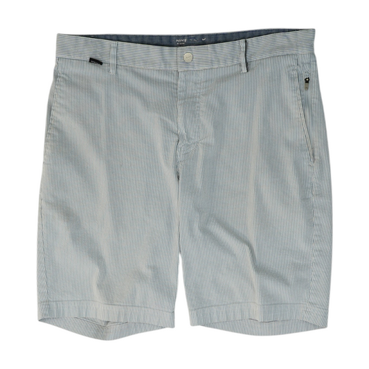 Blue Striped Casual Shorts