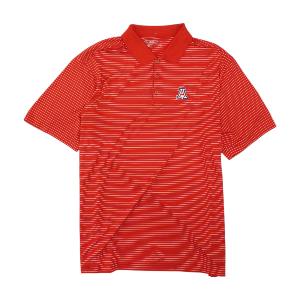 Red Striped Short Sleeve Polo