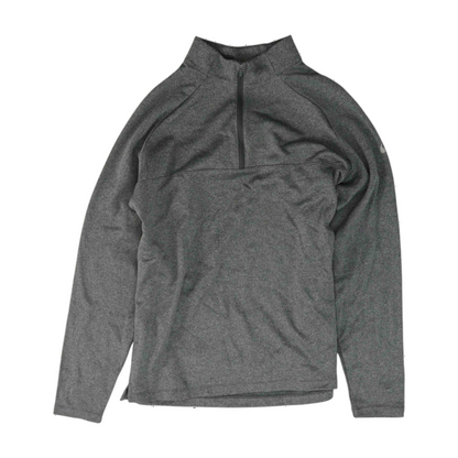 Gray Solid 1/4 Zip Pullover