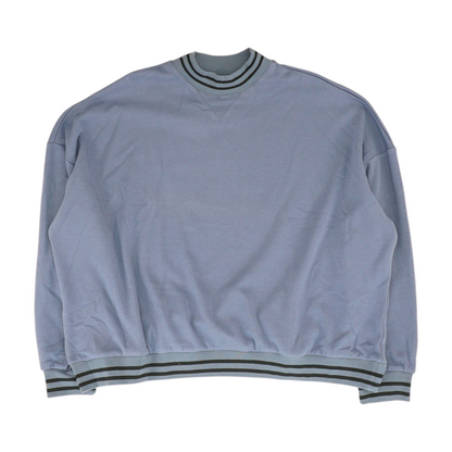 Blue Plus Solid Sweatshirt Pullover