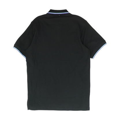 Black Solid Short Sleeve Polo