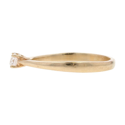14K Gold Round Diamond Engagement Ring