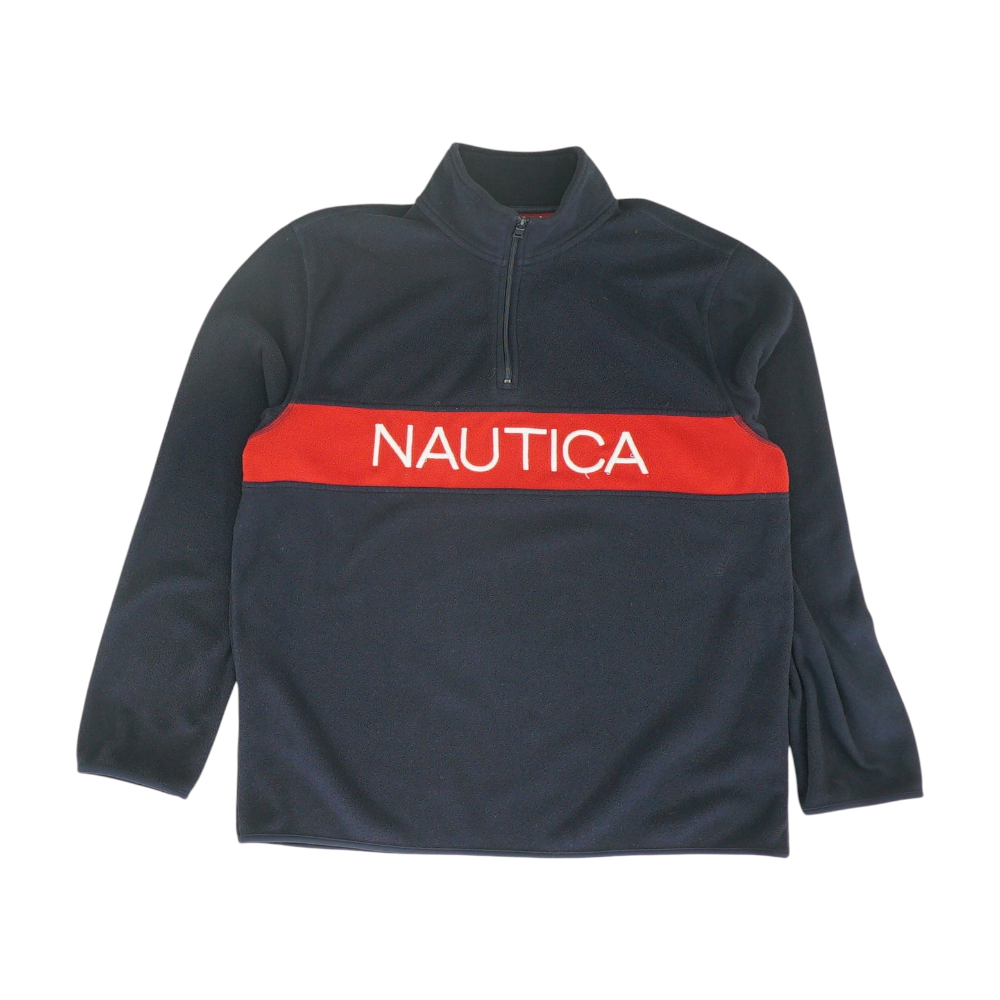 Navy Solid 1/4 Zip Pullover