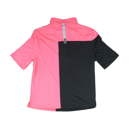 Neon Pink Color Block Blouse