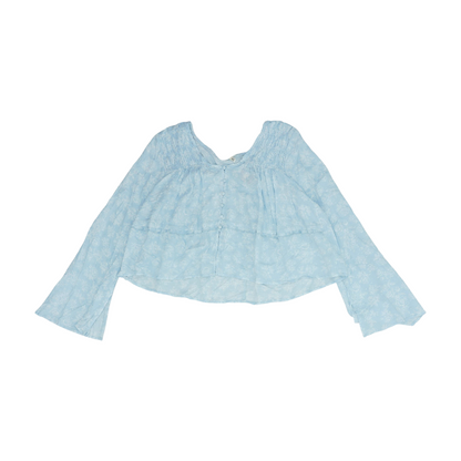 Blue Floral Blouse
