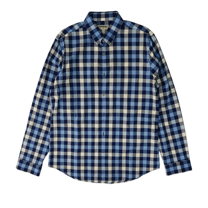 Blue Check Long Sleeve Button Down