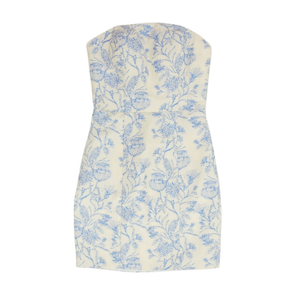 White Floral Mini Dress