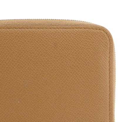 Beige Silk'In Compact Wallet in Epsom Calfskin