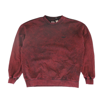 Red Solid Sweatshirt Pullover