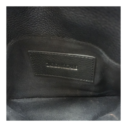 Black Studded Leather Clutch
