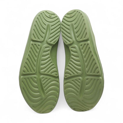 Green Casual Slide Sandals