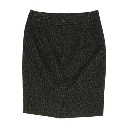 Gray Animal Print Mini Skirt